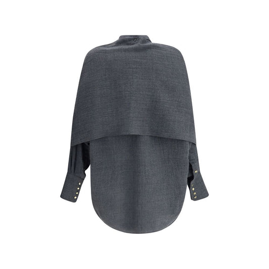 Gray Wool Dress Shirt