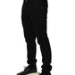 Black Heraldic Embroidered Skinny Denim Jeans