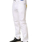 White Cotton Ripped Slim Fit Men Denim Jeans