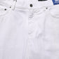 White Cotton Ripped Slim Fit Men Denim Jeans