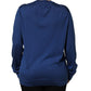 Blue Silk DG Logo Crew Neck Pullover Sweater