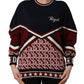 Blue Red Paneled 'Royals' Patch Sweatshirt Sweater
