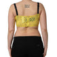 Yellow Cotton Crepe Chiffon Crop Bralette Top
