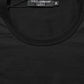Black Cotton Round Neck Short Sleeve T-shirt