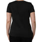 Black Tropical Jungle Round Neck T-shirt