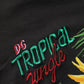 Black Tropical Jungle Round Neck T-shirt
