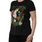Black Tropical Jungle Round Neck T-shirt