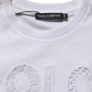 White Logo Round Neck Sleeveless T-shirt