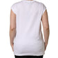 White Logo Round Neck Sleeveless T-shirt