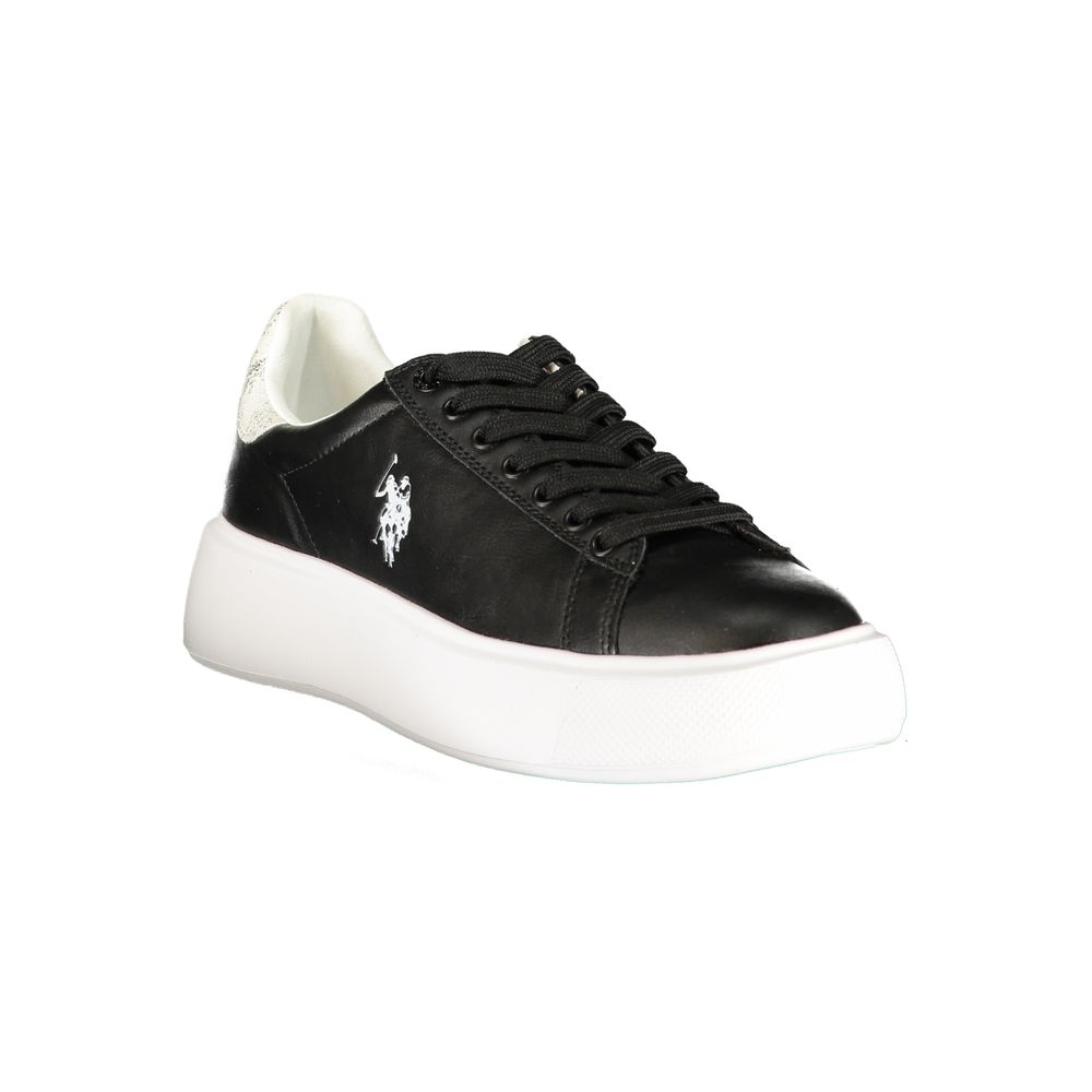 Black Polyurethane Women's Sneaker