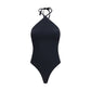 Black Polyamide One-Piece Swimsuit