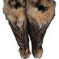 Brown Faux Skim Ski Fur Knee High Boots Shoes