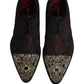 Black Red Embellished Derby Dress Formal Shoes