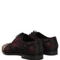 Black Red Embellished Derby Dress Formal Shoes