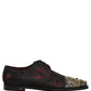 Black Red Embellished Derby Dress Formal Shoes