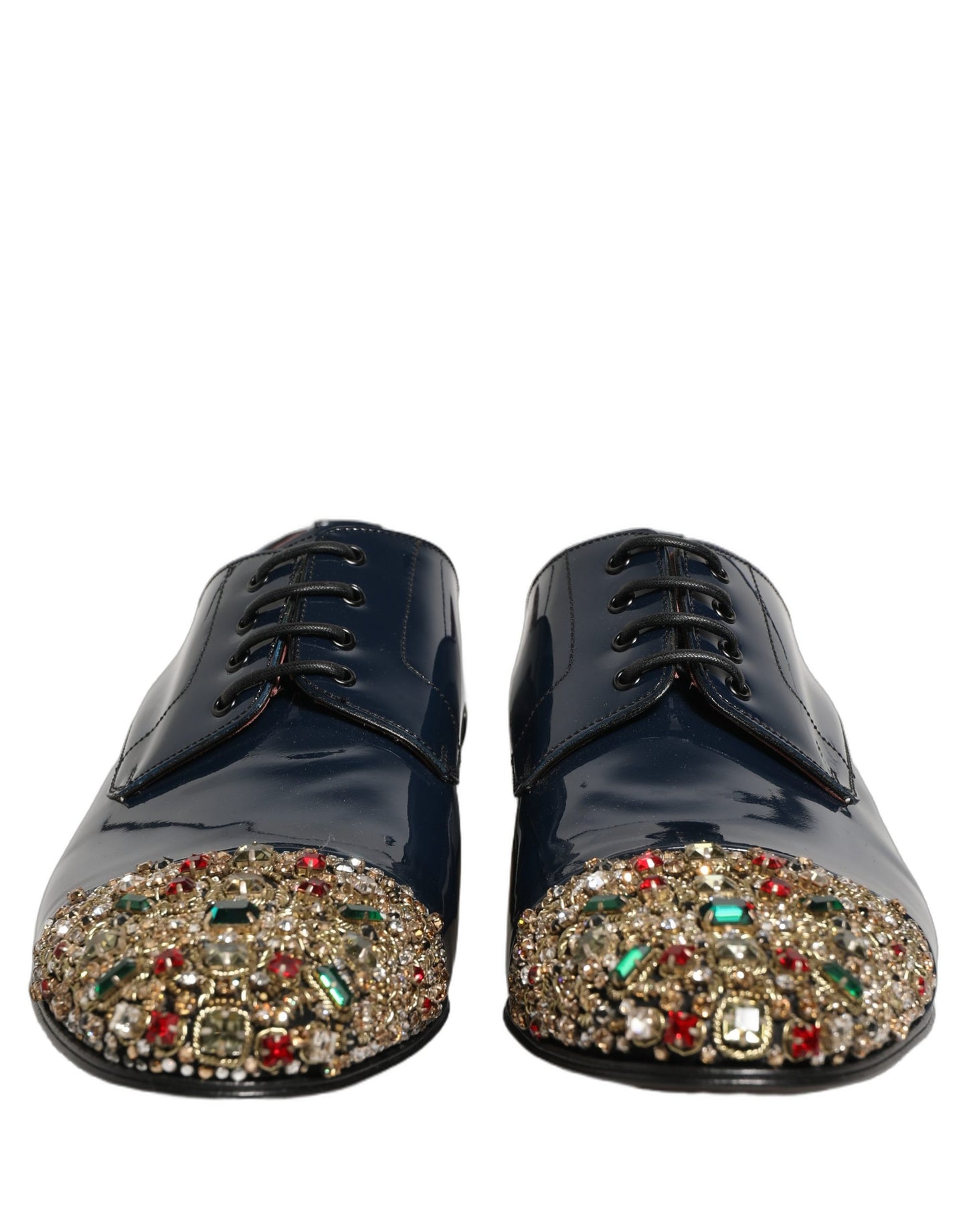 Blue Embellished Men Derby Dress Formal Shoes