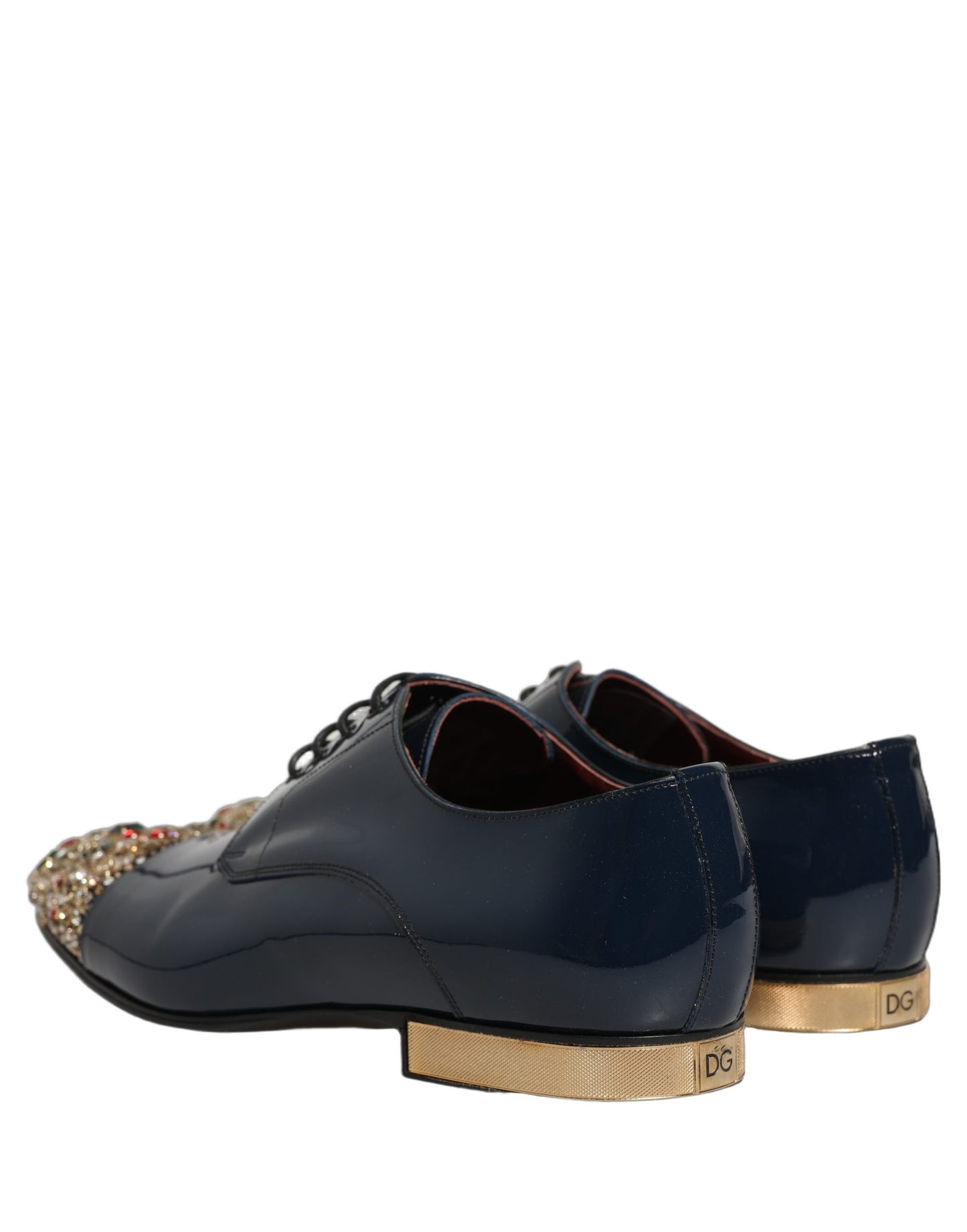 Blue Embellished Men Derby Dress Formal Shoes