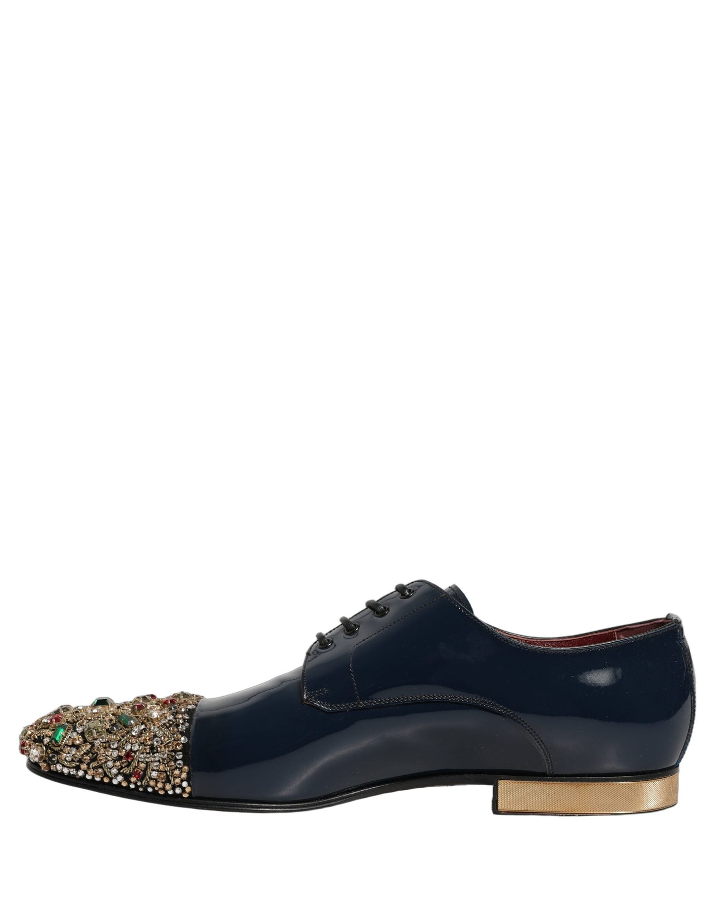 Blue Embellished Men Derby Dress Formal Shoes
