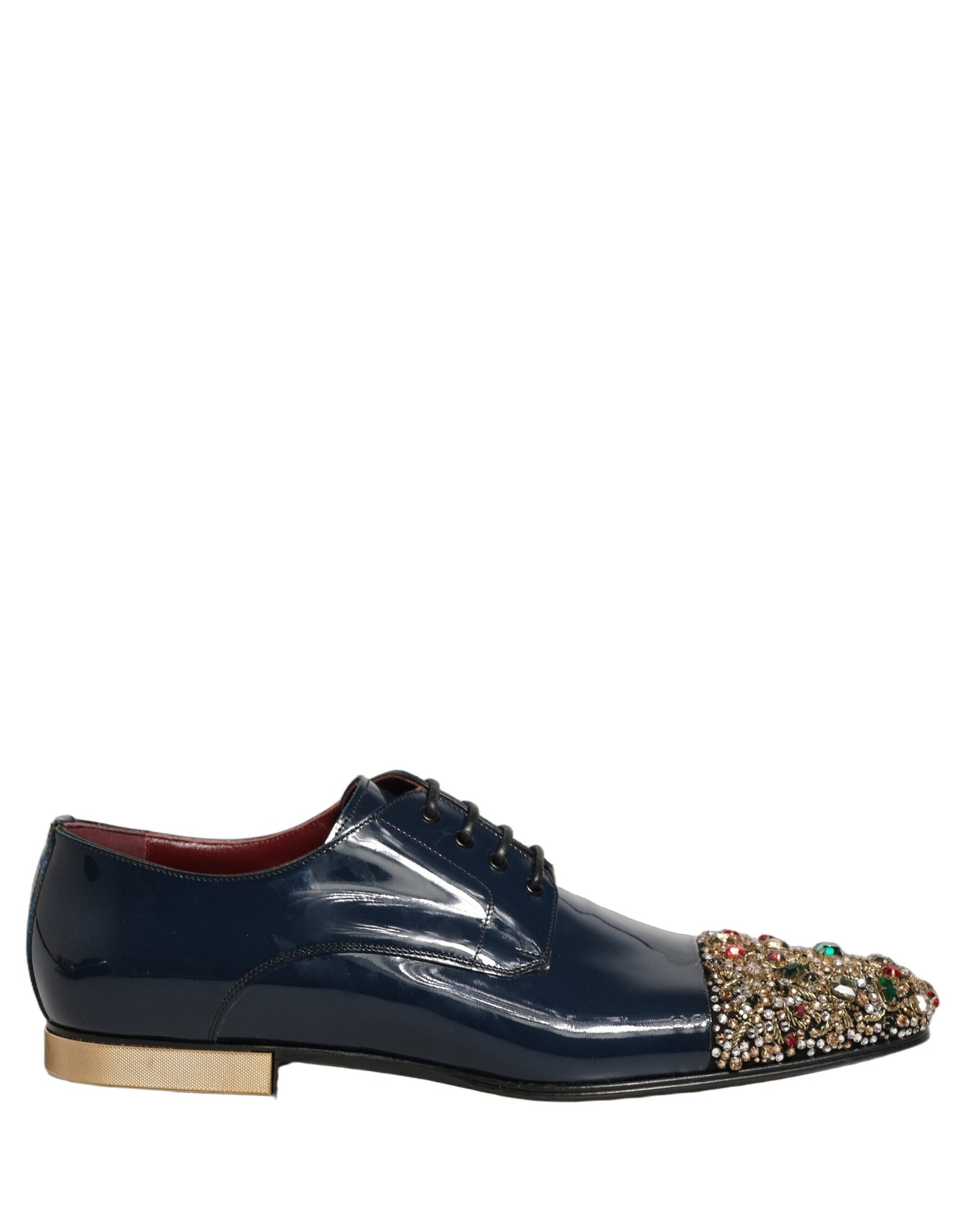 Blue Embellished Men Derby Dress Formal Shoes