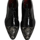 Black Embellished Men Derby Dress Formal Shoes