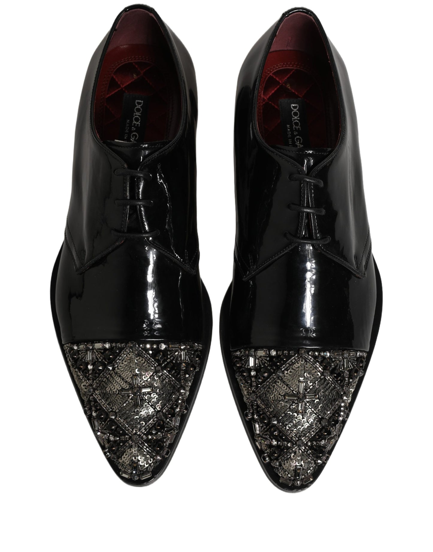 Black Embellished Men Derby Dress Formal Shoes