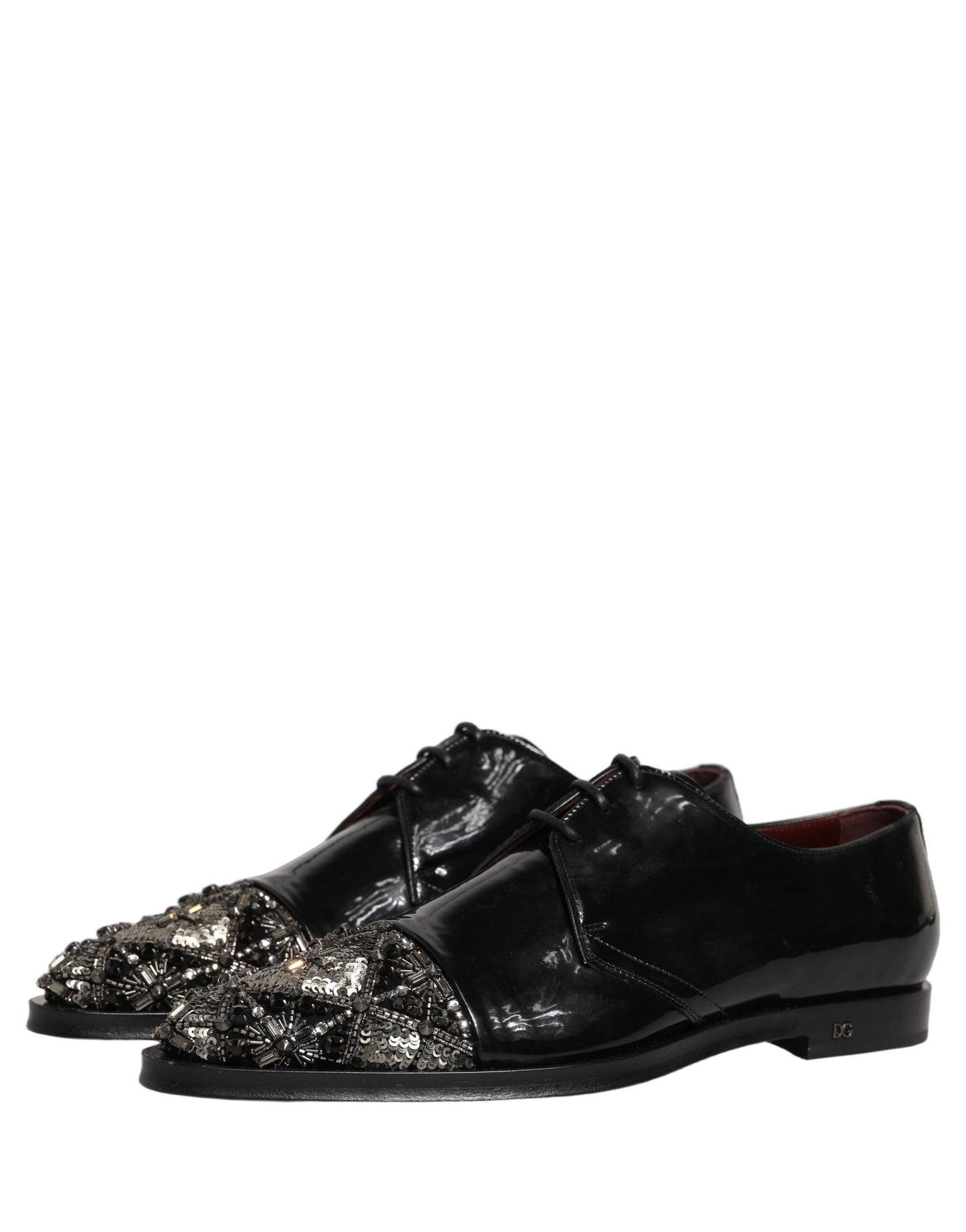 Black Embellished Men Derby Dress Formal Shoes