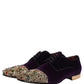 Violet Suede Embellished Derby Dress Shoes