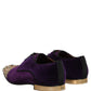 Violet Suede Embellished Derby Dress Shoes