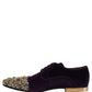 Violet Suede Embellished Derby Dress Shoes