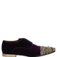 Violet Suede Embellished Derby Dress Shoes