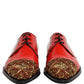 Red Embellished Men Derby Dress Formal Shoes