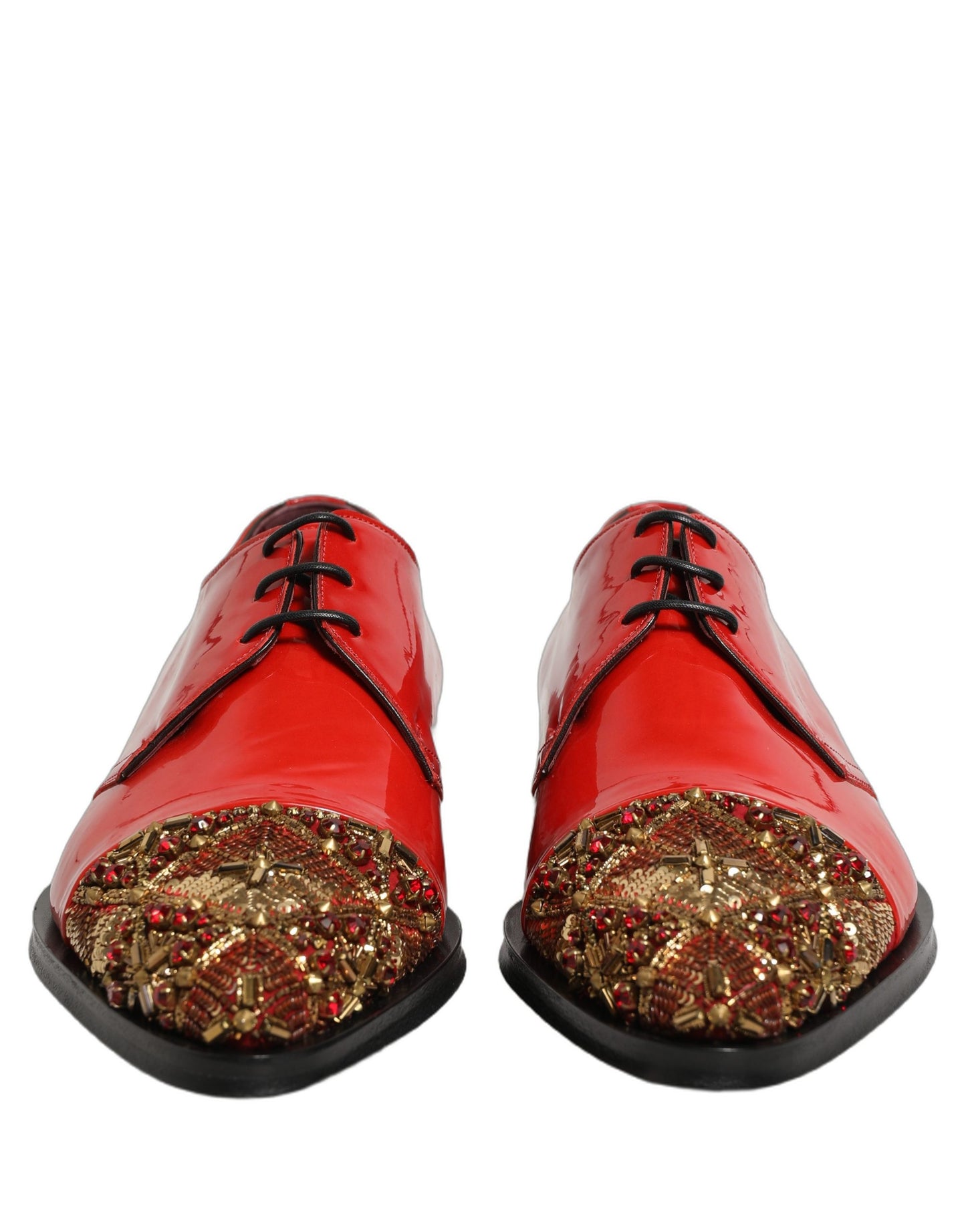 Red Embellished Men Derby Dress Formal Shoes
