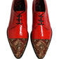 Red Embellished Men Derby Dress Formal Shoes