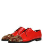 Red Embellished Men Derby Dress Formal Shoes