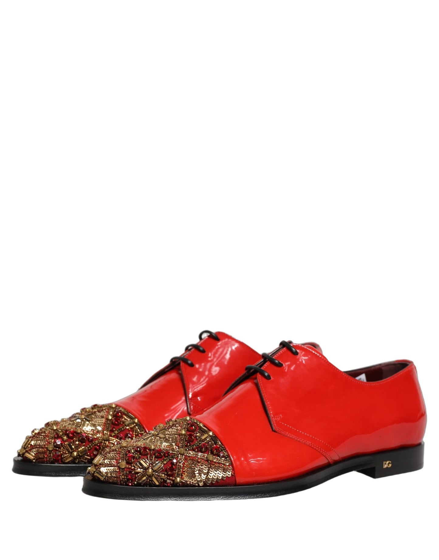 Red Embellished Men Derby Dress Formal Shoes