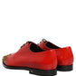 Red Embellished Men Derby Dress Formal Shoes