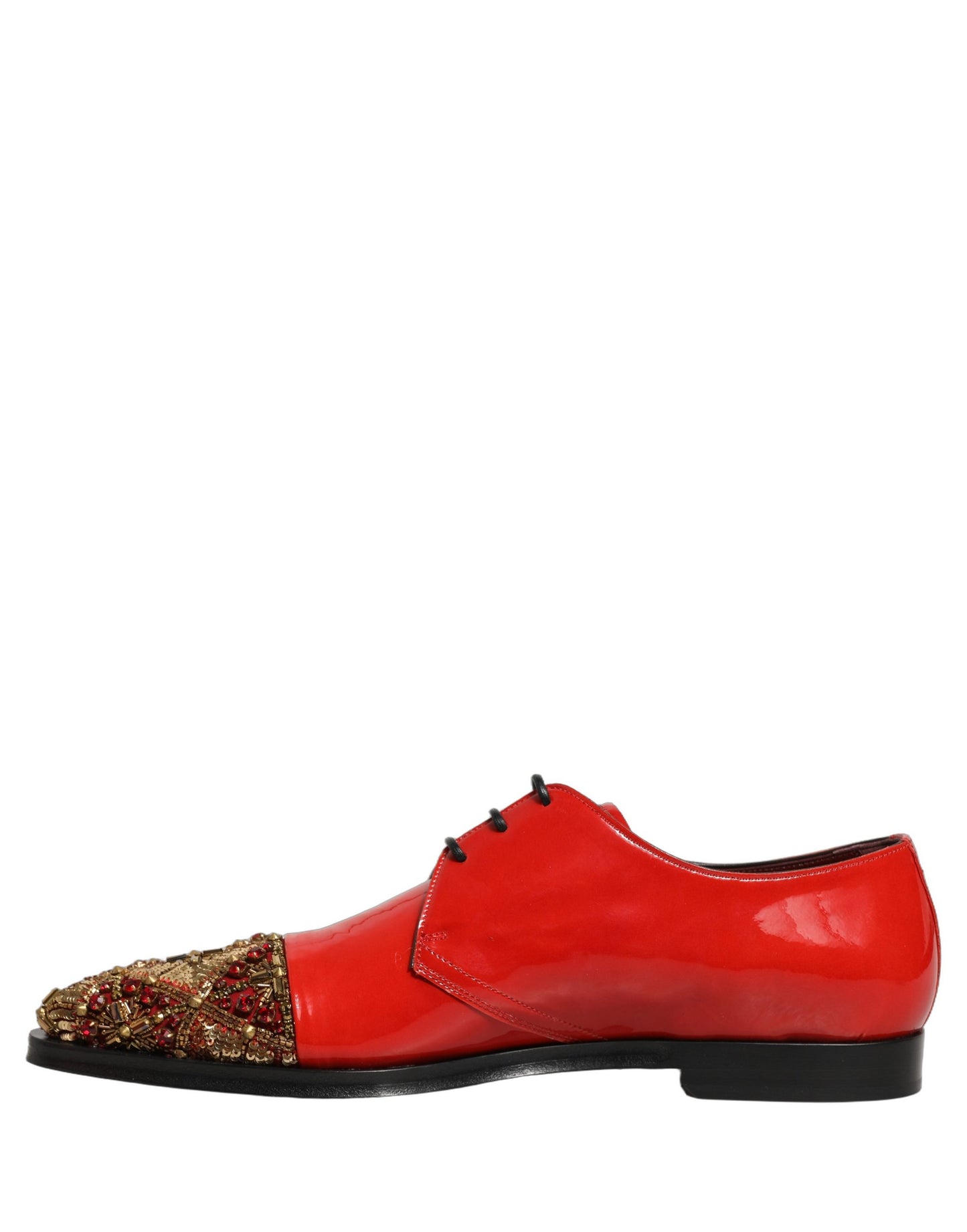 Red Embellished Men Derby Dress Formal Shoes