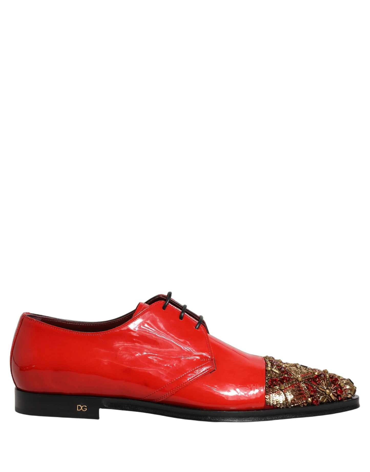 Red Embellished Men Derby Dress Formal Shoes