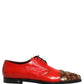 Red Embellished Men Derby Dress Formal Shoes
