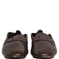 Brown Deerskin Leather Driver Loafers Shoes
