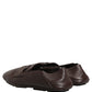 Brown Deerskin Leather Driver Loafers Shoes