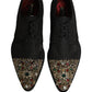 Black Embellished Men Derby Dress Formal Shoes