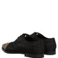 Black Embellished Men Derby Dress Formal Shoes