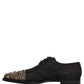 Black Embellished Men Derby Dress Formal Shoes