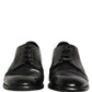 Black Leather Lace Up Derby Dress Formal Shoes