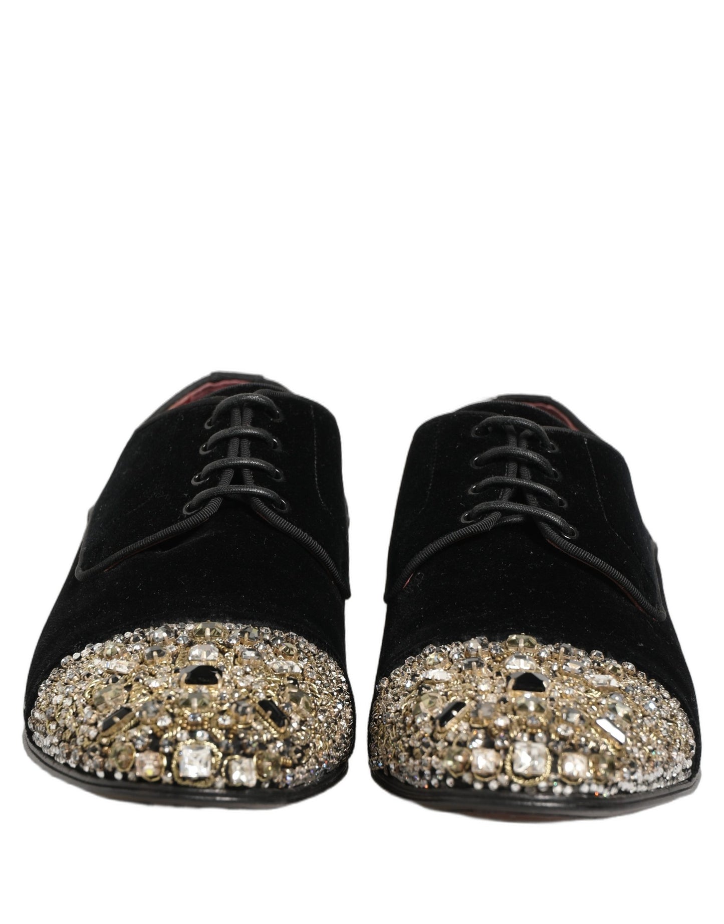 Black Suede Embellished Derby Dress Shoes