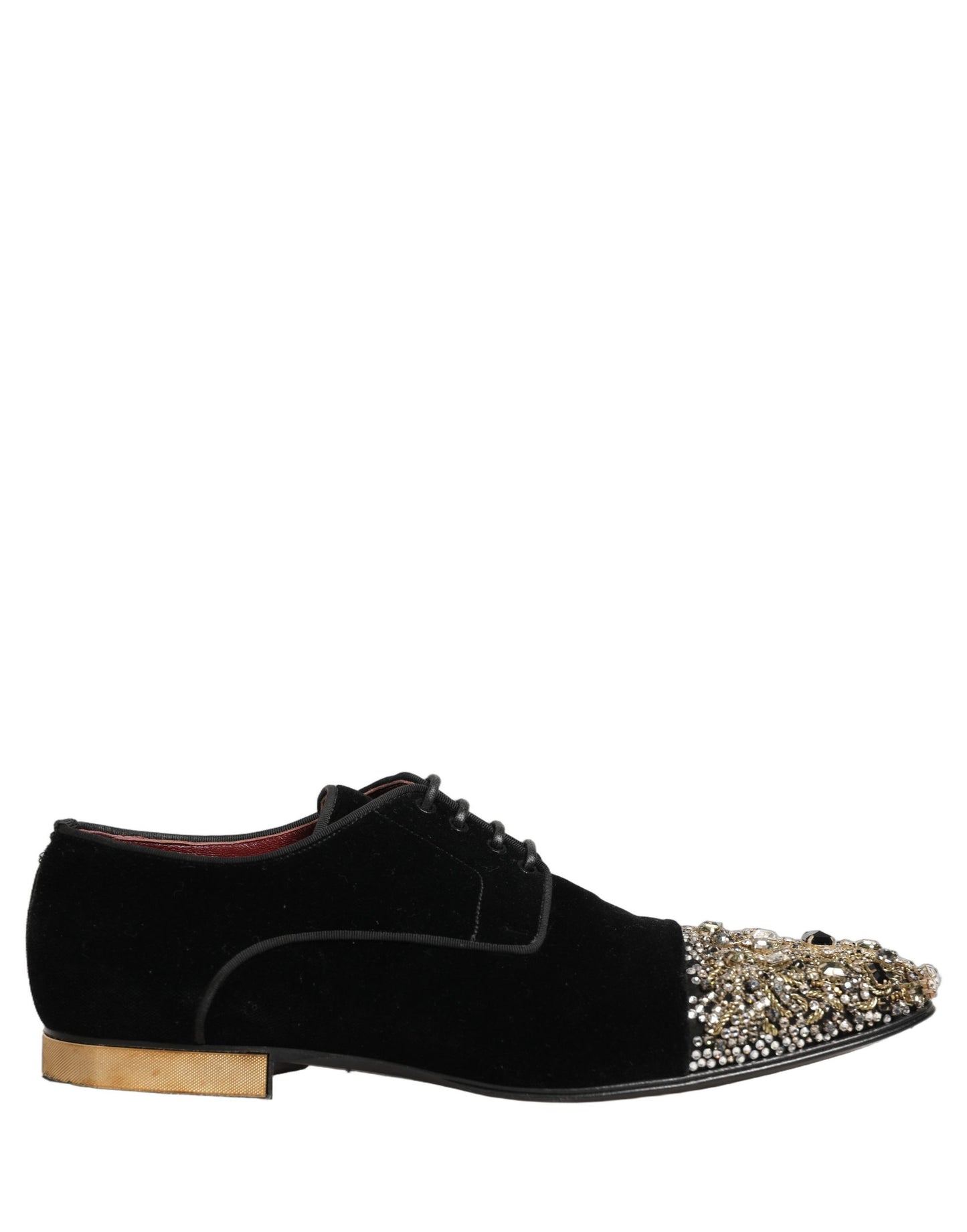 Black Suede Embellished Derby Dress Shoes