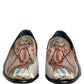 Multicolor Lion Print Slip On Loafers Shoes