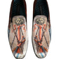 Multicolor Lion Print Slip On Loafers Shoes