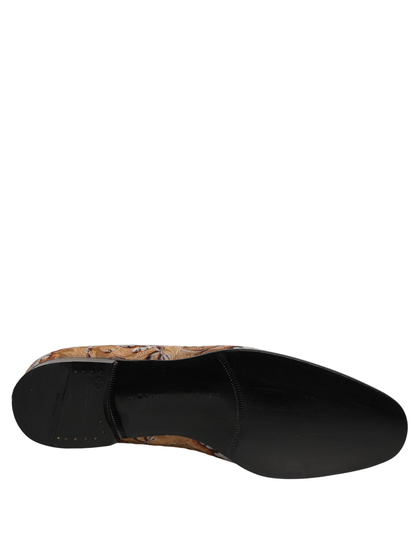 Gold Brocade Baroque Men Loafers Shoes